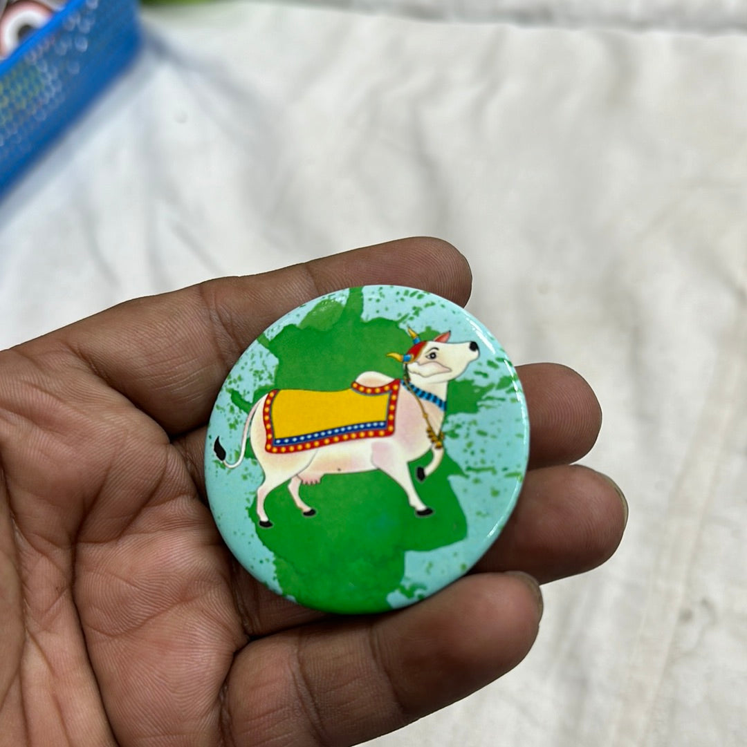 Cute cow pin badge