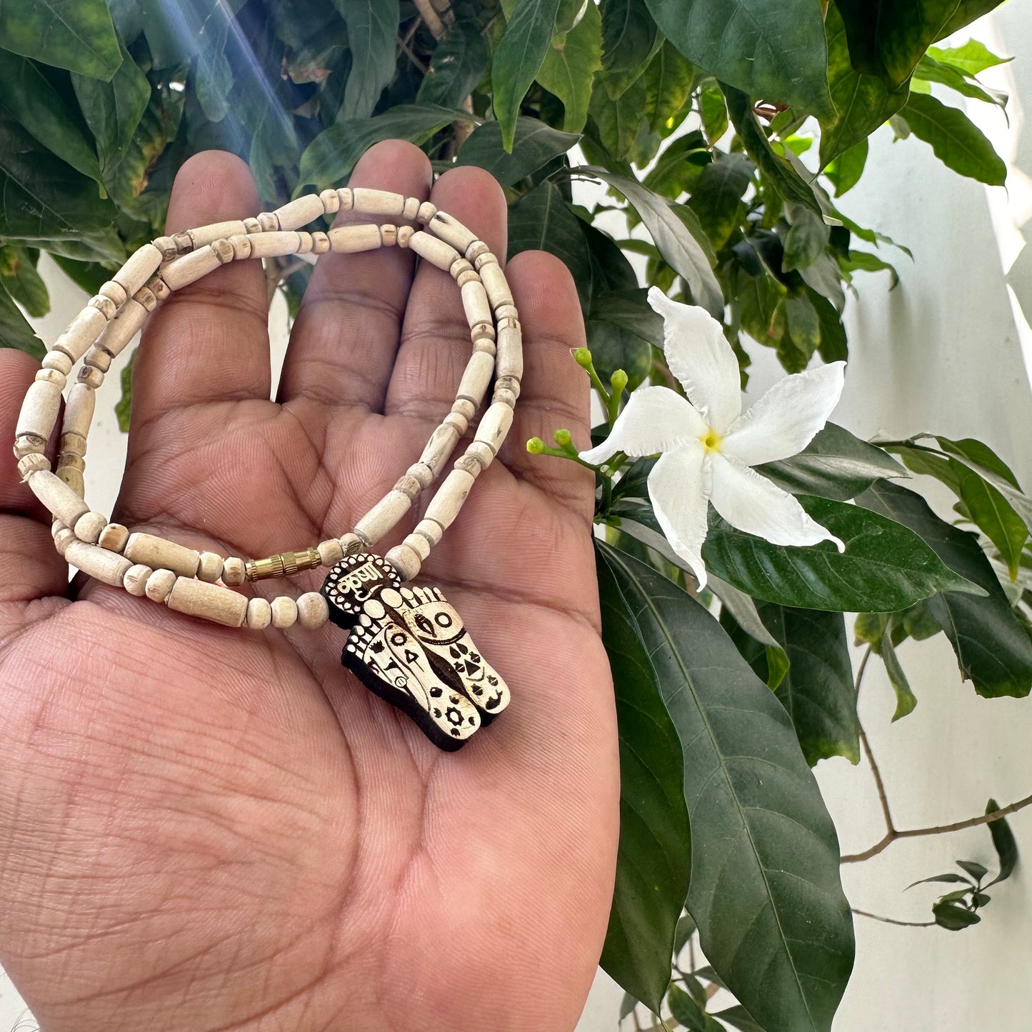 Krishna lotus feet tulsi mala 1 round
