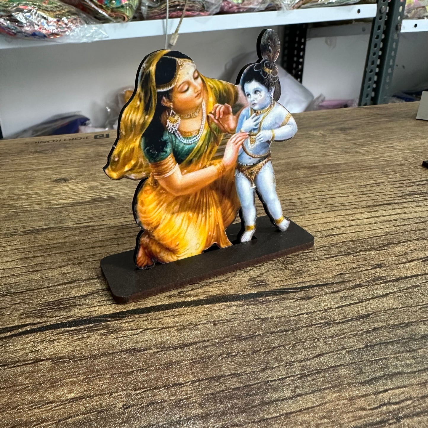 4 piece COMBO of bankey bihari, radha raman, damodar lila, Radha vallabh ji MDF cutout