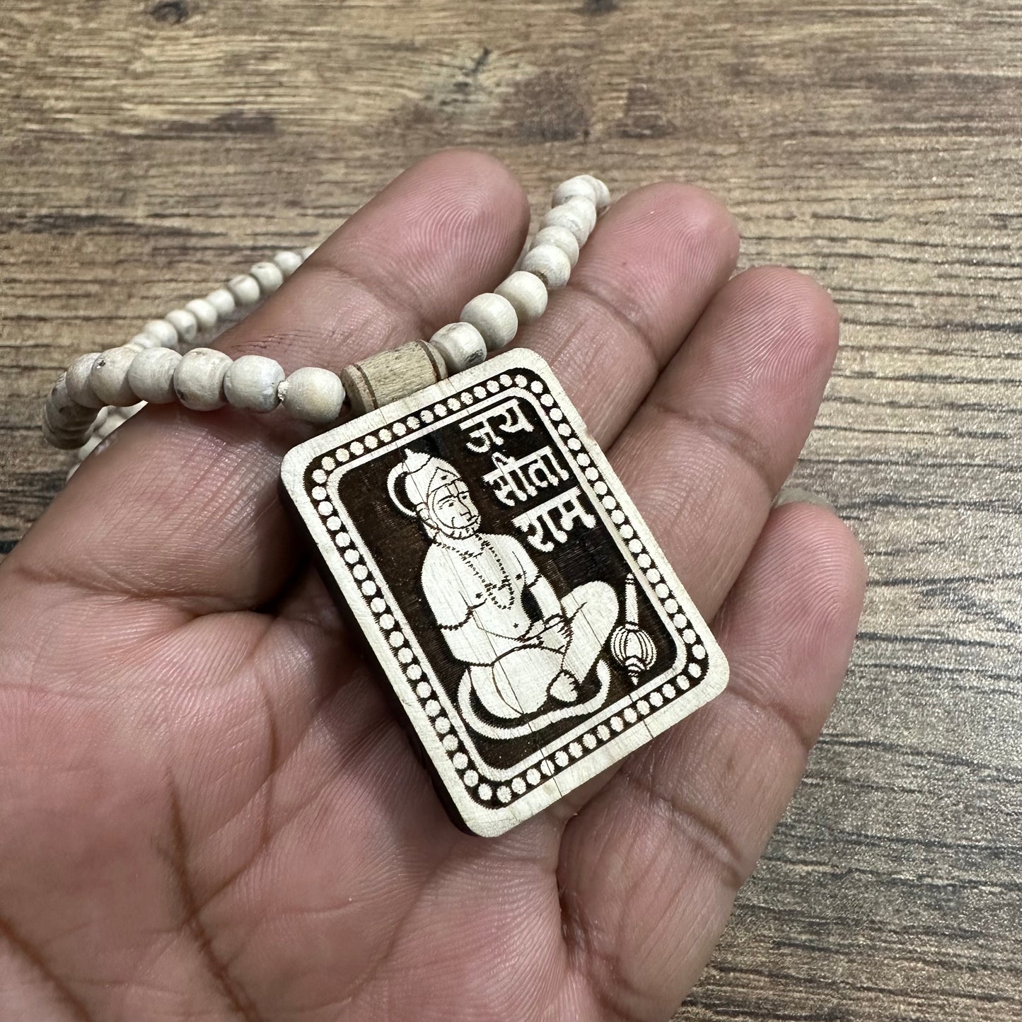 Hanuman Tulsi Mala medium size locket 1 round 19 inch