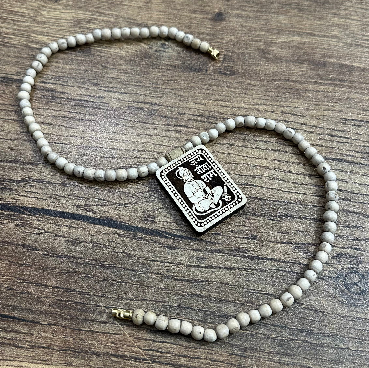 Hanuman Tulsi Mala medium size locket 1 round 19 inch