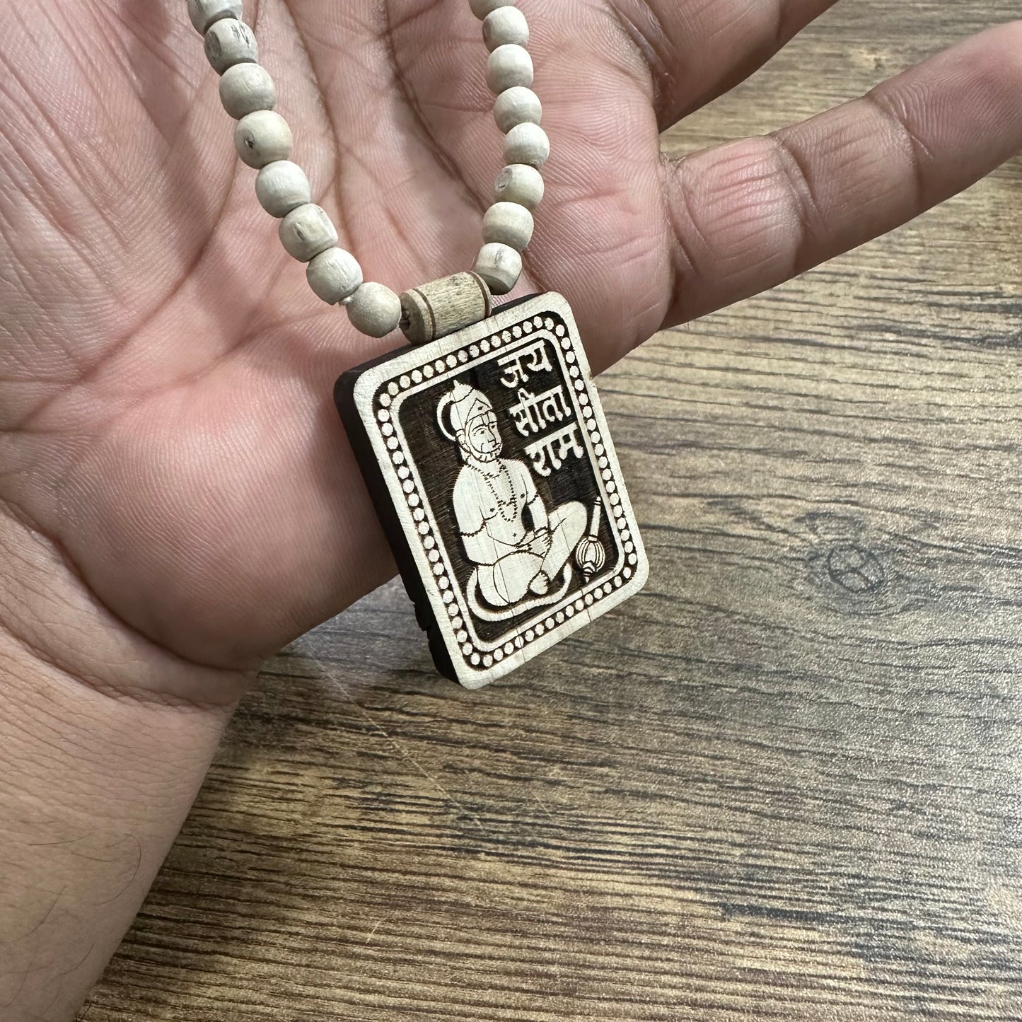 Hanuman Tulsi Mala medium size locket 1 round 19 inch