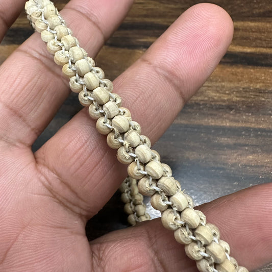 4 layers Tulsi Mala Round Beads 18inch size Unique design for girls and boys
