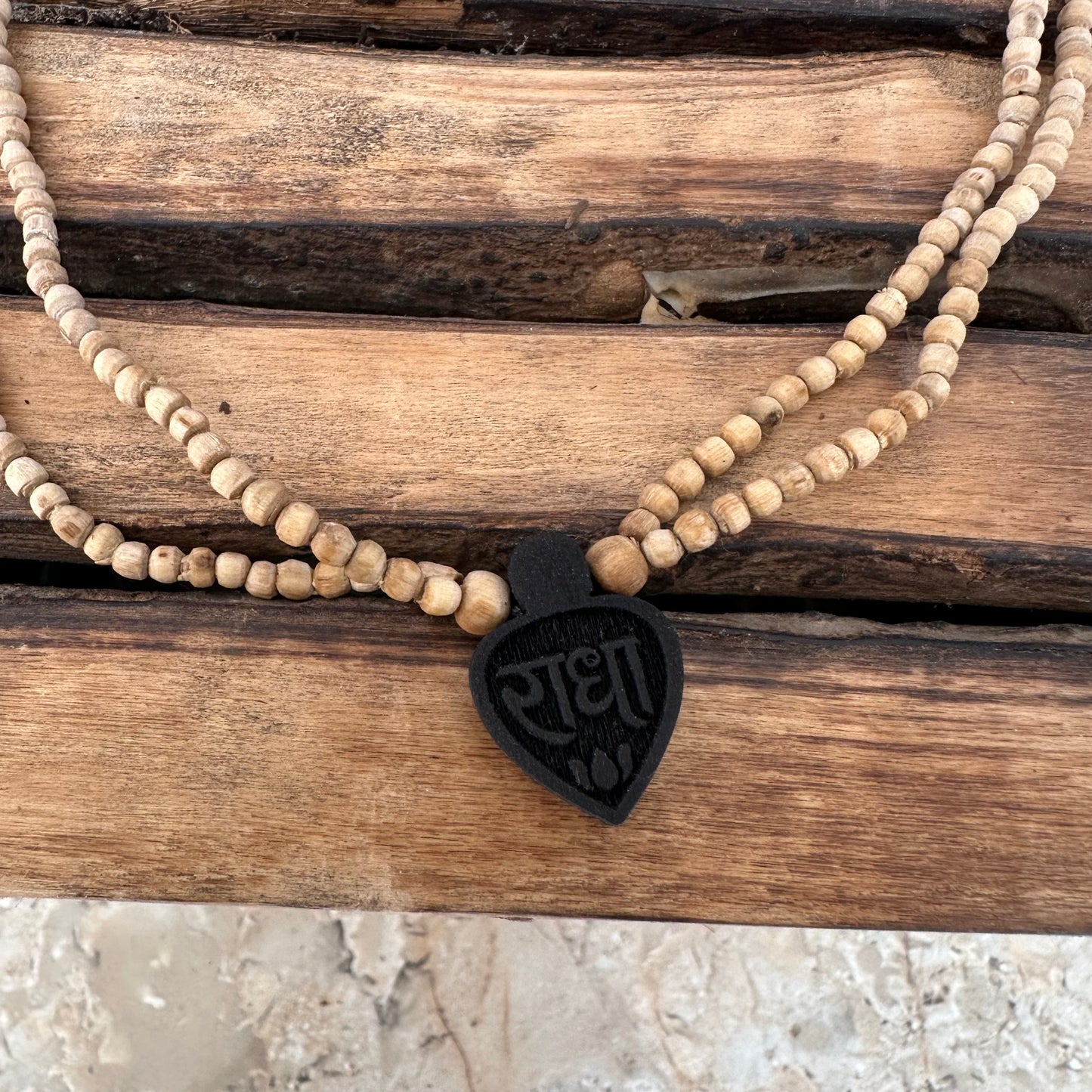Radha naam jugal Black tulsi mala