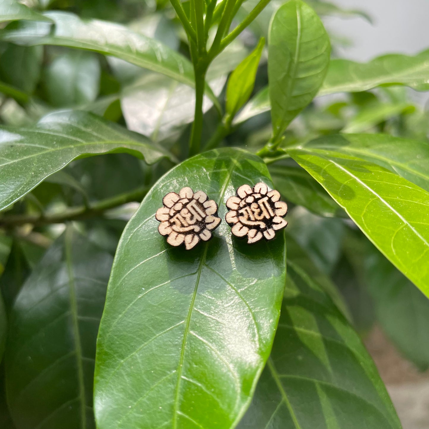Radha Naam Earrings pair