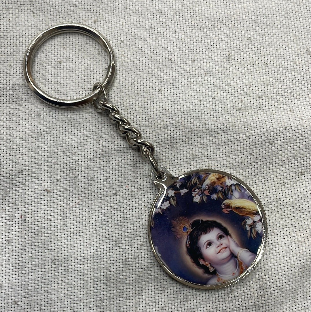 Kanha Face Metal Keychain