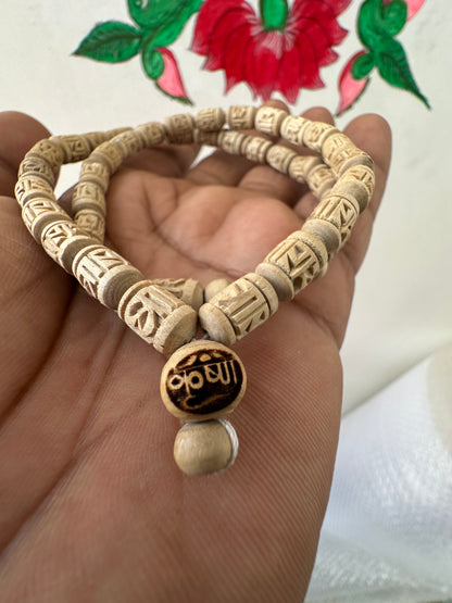 Unique style krishna naam tulsi mala 1 round