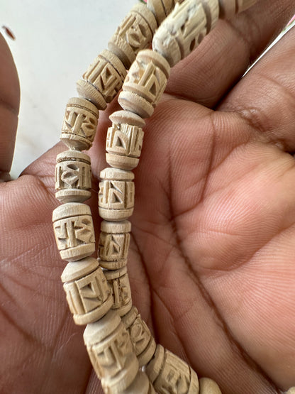 Unique style krishna naam tulsi mala 1 round