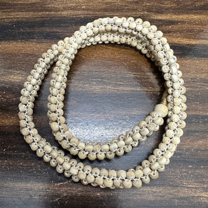4 layers Tulsi Mala Round Beads 18inch size Unique design for girls and boys