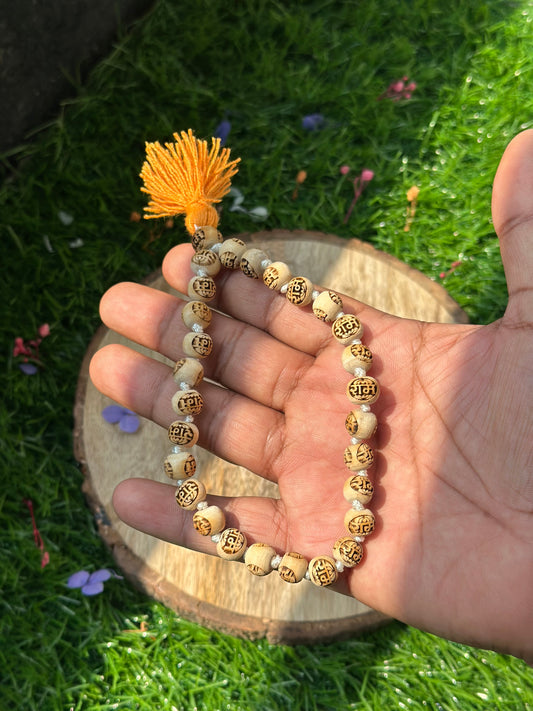Ram Naam engraved 27+1 bead Sumarni Tulsi Jaap Mala