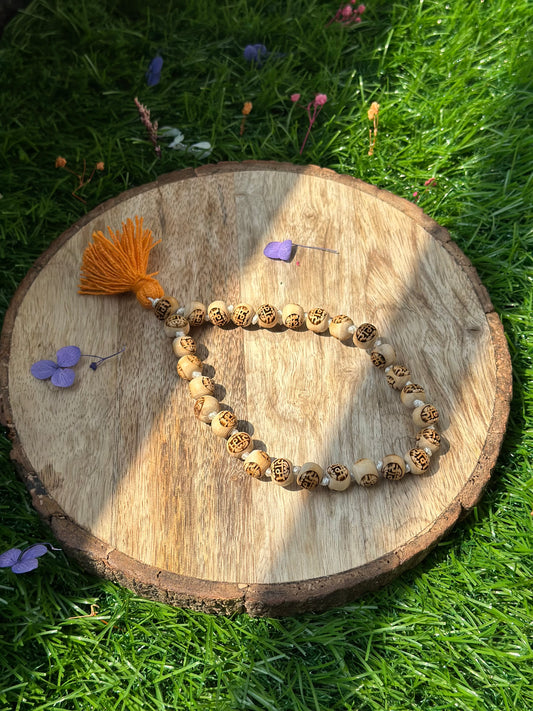 Ram Naam engraved 27+1 bead Sumarni Tulsi Jaap Mala