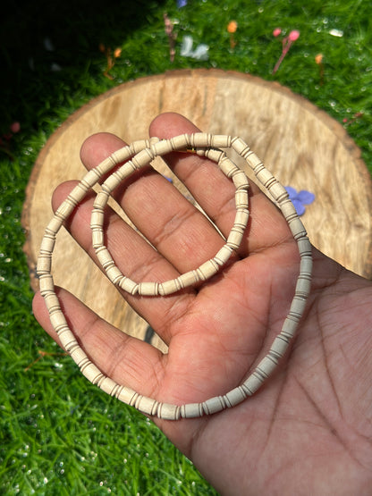 1 Round Long Tulsi Beads Kanthi pure tulsi Mala Line Beads design