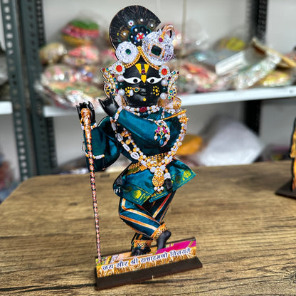 4 piece COMBO of bankey bihari, radha raman, damodar lila, Radha vallabh ji MDF cutout