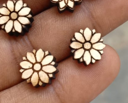 Flower tulsi earrings pair