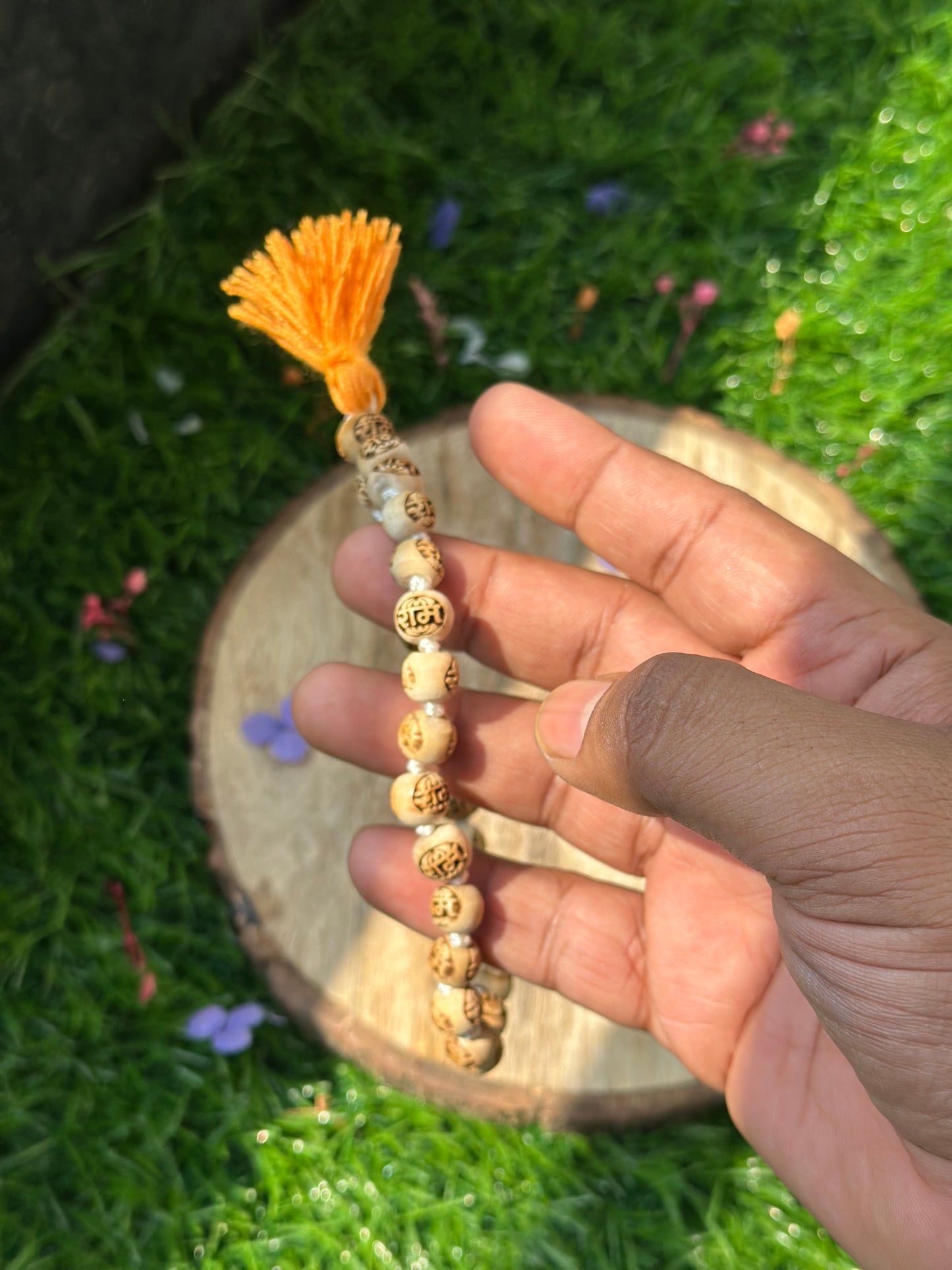 Ram Naam engraved 27+1 bead Sumarni Tulsi Jaap Mala