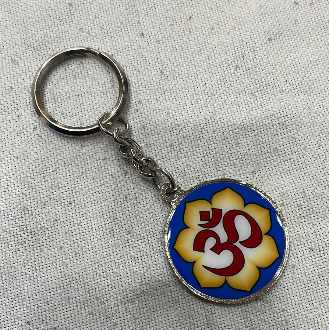 Om metal keychain