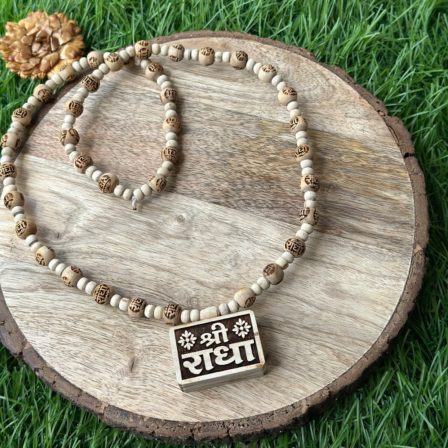 Shri radha bhaktmaal with radha name bead 24 inch size